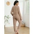 thumbnail image 4 of MINTREUS Womens Christmas Fannel Fuzzy Pajamas - Plush Fleece Set with Pockets | Holiday Gift & Toasty Loungewear, 4 of 6