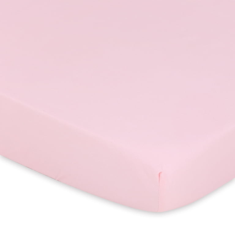 The Peanutshell Mini Crib Sheets, Pink Roses 3 Pack photo 2