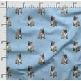 thumbnail image 2 of Soimoi Dog Print, Silk Fabric, Decor Sewing Fabric by The Yard 42 Inch Wide,Decorative Fabric for Shirts Suits Ties, Blue, 2 of 5