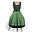 thumbnail image 3 of Ayolanni Knee-Length Womens Holiday Dresses 2025 A-Line Green Oktoberfest Short Sleeve Dresses Girls' Dresses L, 3 of 3