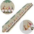 thumbnail image 2 of Dreamtimes Christmas Card with Gnomes Double Sided Polyester Table Runner 13 x 90 Inches Table Cloth Cover Placemats for Kitchen Dinner Wedding Party Decor, 2 of 6