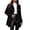 Black, variant on Women Stylish Wool Blend Coats Elegant Lapel Design Button Closure Winter Outerwear Sophisticated Casual Jacket Fashion Apparel (Khaki S)