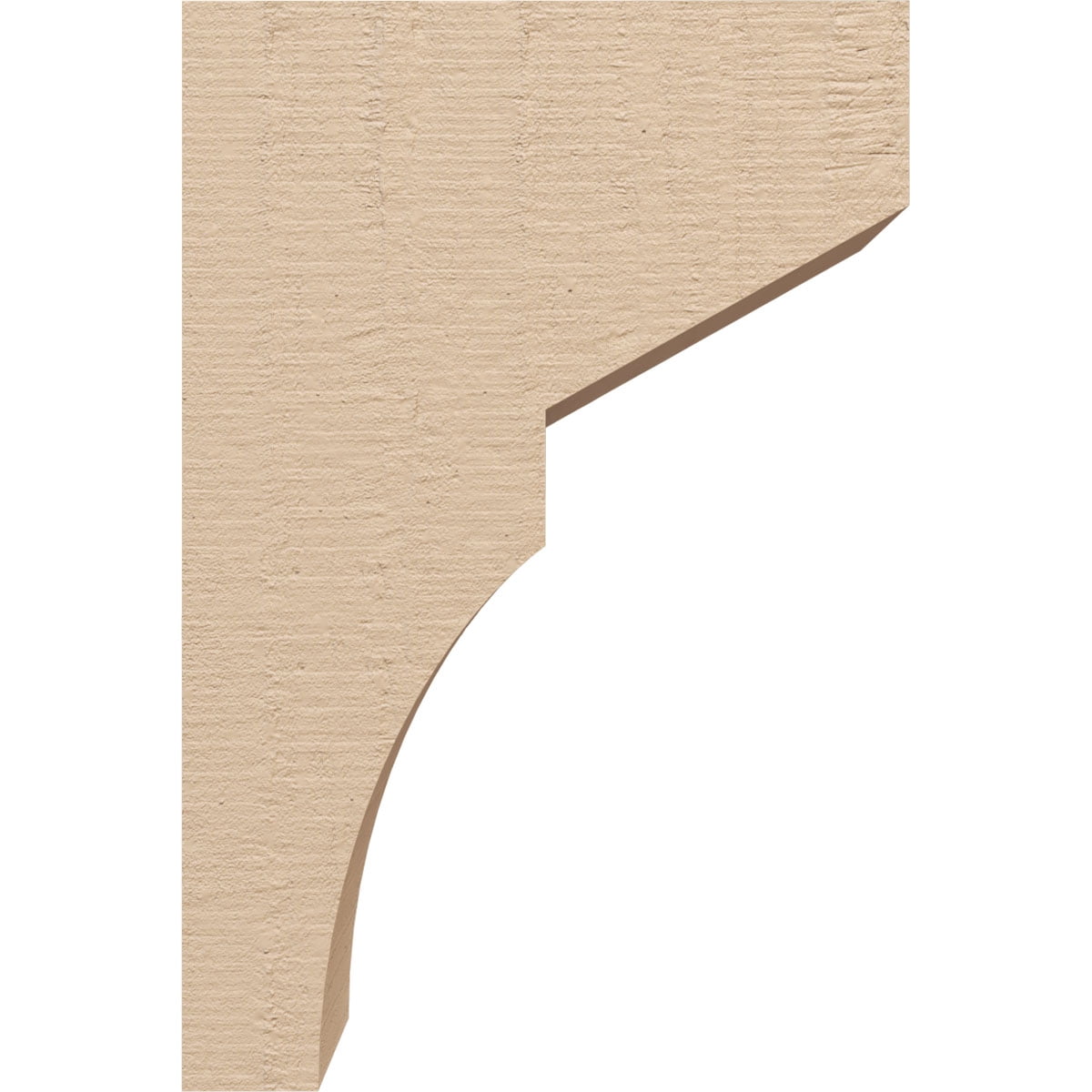 4"W x 8"D x 12"H Classic Monterey Rough Cedar Woodgrain TimberThane Corbel, Primed Tan