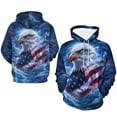 thumbnail image 5 of LAOLIUSN Men's American Flag Bald Eagle Graphic Hoodie, 3D Patriotic Theme Sweatshirt, All-Over Print Pullover, S-4XL, 5 of 7