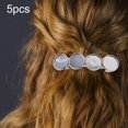 thumbnail image 4 of Pinzas de Cabello Yuyangstore 5 Piezas Adorno de Horquilla en Blanco Pasadores para el Cabello Base Ajuste, 4 of 8