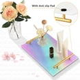 thumbnail image 4 of Iauyy Modern Square Bathroom Tray with Handles - Acrylic & Aluminum Alloy Vanity Countertop Organizer ，Light Background, 4 of 7