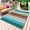 Aque, variant on Outdoor Rug 3' x 5', Sage Green Large Carpet Area Rugs for Patio, RV, Deck, Farmhouse Wood Grain Vintage Brown Striped Water Absorption Camping Rug, Lightweight Washable Rugs Runner