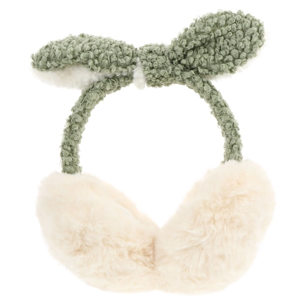 EeaseMX 1 diadema con orejeras de felpa gruesa para mujer, bonita y decorativa.