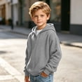 thumbnail image 3 of Jalioing Boys Quarter Zip Hoodies Casual Loose Long Sleeve Texture Pullover Fashion Basic Solid Sweatshirt 3-14 Years, 3 of 9