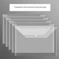 thumbnail image 2 of Youkk 10Pcs File Bag Transparent Information Storage Bags Pocket Folders Documents Organizer Snap-type Waterproof Office, 2 of 6