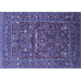 thumbnail image 1 of Ahgly Company Machine Washable Indoor Rectangle Oriental Blue Industrial Area Rugs, 7' x 10', 1 of 4
