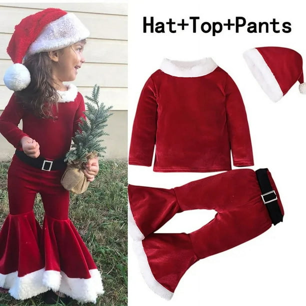 Disfraz de Papa Noel de Navidad para ninas tutu de Cosplay para ninos vestidos rojos ropa con sombrero regalo de fiesta de Carnaval Walmart en linea