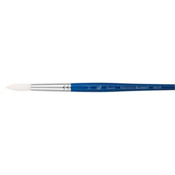 Princeton 6850R-0 Summit Short Handle Round 0, White Synthetic Brush