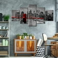 thumbnail image 3 of TISHIRON 5PCS Framed Canvas Wall Art Set,60"x32" New York City Brooklyn Bridge Canvas Art Decor, 3 of 7