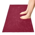thumbnail image 5 of Haosy Burgundy Bathroom Rugs Non Slip Absorbent Soft Plush Quick Dry Bath Mat, 39"x20", 5 of 8