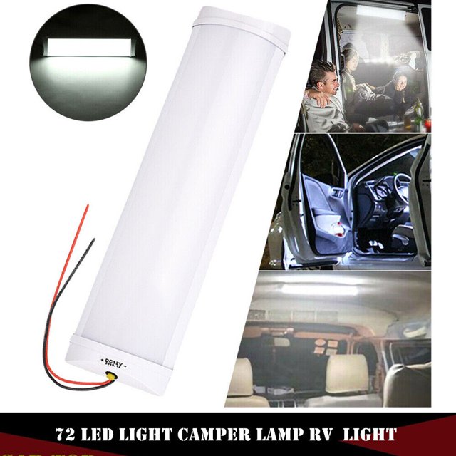 72 LED 12V -80V Camper RV Interior Light Trailer Barco Lámpara de techo para coche Van Sincero Electrónica