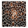 thumbnail image 3 of Ambesonne Industrial Shower Curtain, Round 3D Style Art, 69"Wx70"L, Dark Brown Caramel Cream, 3 of 3