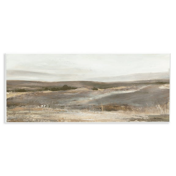 Stupell Industries Desert View Abstraction Landscape & Nature Painting Unframed Art Print Wall Art, 17 x 7