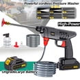 thumbnail image 2 of 21V Cordless Pressure Washer, Wireless Handheld High-Pressure Cleaner for Car, Home & Outdoor – Rechargeable Battery Powered, 2 of 13