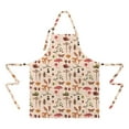 thumbnail image 2 of Red Mushroom Insect Light Pattern Apron-Garden Aprons for Women with Pockets-Cotton Linen Waterproof Kitchen Cooking Gardening Aprons Adjustable for Kitchen,Cooking,BBQ and Salon 33x27 Inch, 2 of 7