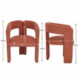 thumbnail image 2 of Foredo Modern Comfy Fabric Living Room Chair, Linen Barrel Lounge Chair, Decorative Chair with Armrests and Backrest, Leisure Accent Chair Suitable for Bedroom, Orange, 2 of 7