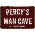 thumbnail image 1 of PERCY'S Man Cave Red Grunge Sign 12 x 18 Matt Finish Metal Sign 112180003212, 1 of 1