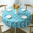 thumbnail image 1 of Moroccan Polyester Fabric Tablecloth - Water-Resistant Wrinkle Free Rectangle Dining Table Cover, Washable Protector for Holiday and Outdoor, 1 of 7