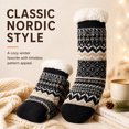 thumbnail image 6 of FEOYA Women Fuzzy Slipper Socks Winter Warm Socks With Grippers Cozy Non - Slip Cabin Sock Sherpa Lined for New Year Christmas Gift Outdoor Activities, 6 of 6