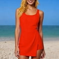 thumbnail image 6 of One Piece Swimsuit Women Padded Adjustable Strap Swim Dress Tummy Control Split Swim Dress Skirt Bathing Suit Built in Shorts Tennis Golf Skirts 2026 Summer Beach Vacation Outfits, 6 of 8