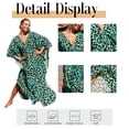 thumbnail image 5 of Cuteduck Women's Dress Summer Long Sleeve V-Neck Loose Flowing Print Bohemian Maxi Dress Free Size, 5 of 8