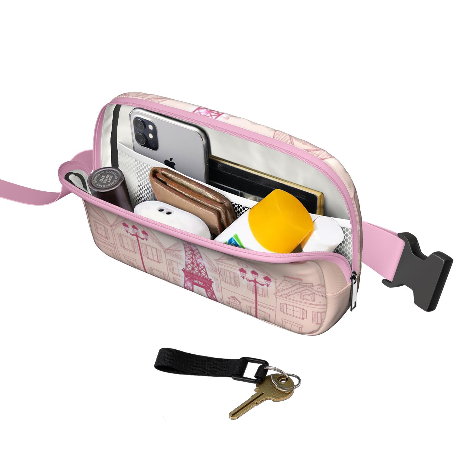 Waist Bag for Men&Women HandsFree Running Belt for Jogging with Adjustable Strap for Outdoors Workout Traveling Paris Sporty Waist Pack