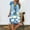 Blue Sundresses for Women, variant on Dyegold Sundresses for Women Casual Beach - Summer Dress for Women V Neck Short Sleeve Daisy Print Denim Tshirt Midi Sun Dress ​Plus Size ​Wedding Guest ​Dress