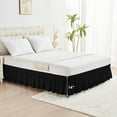 thumbnail image 2 of U-NICE HOME Twin/Twin XL 14" Drop Wrap Around Bed Skirt - Elastic Pleated Wrinkle Resistant, Black, 2 of 6