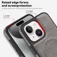 thumbnail image 5 of Magnetic for iPhone 14 Premium PU Leather Case,Built-in Invisible Stand [Compatible with Magsafe] Protective Slim Kickstand Phone Cover Compatible with iPhone 14, Gray, 5 of 10