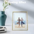 thumbnail image 4 of Gold Floating Frame &#x Vertical Set For Picture x x x Tabletop Shelf Photo Frame Classy For Wedding Birthday Anniversary Home or Office Decor, 4 of 9