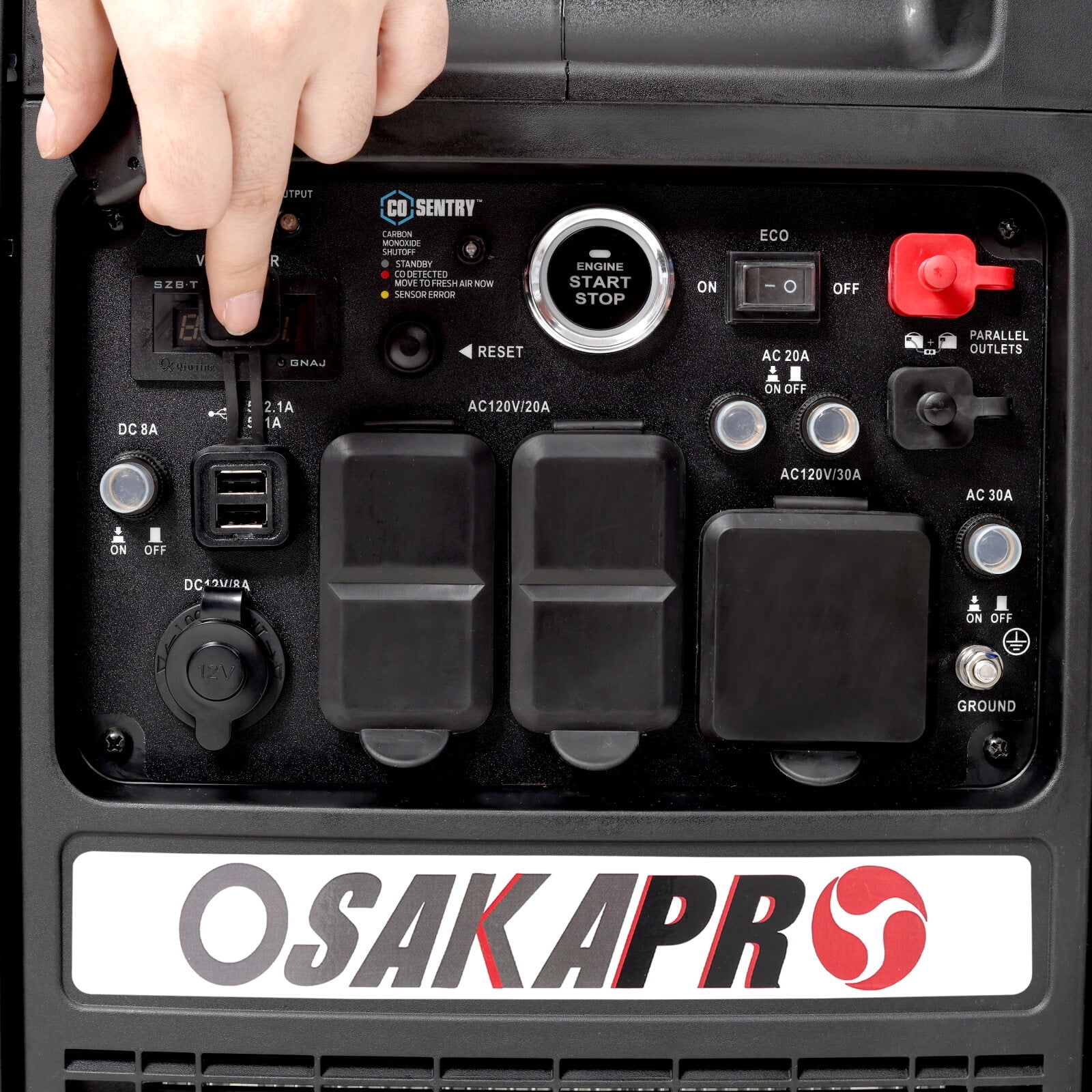 5500W Super Quiet Portable Inverter Generator with Remote Start & Electric Ignition, Foldable Handle & Wheels, 224cc EPA Certified for Home Backup, RV Camping & Power Tools