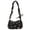 Black, variant on Floral Shoulder Bag Women Half Moon Underarm Commute Mother's Day (Black)