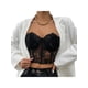 thumbnail image 3 of SAYOO Corsé femenino, blusa en forma de tubo, bordado floral, chaleco de hombro claro, adecuado para reuniones diarias del Club SAYOO  moda, 3 of 10
