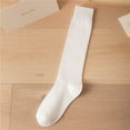thumbnail image 2 of EnJoCho Socks Women's Calf Socks Black Half Tall Solid Color Cotton Socks Spring And Fall Stockings High Top Stockings Solid Color Knee High Socks, 2 of 8