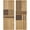 Brown Handmade Carved Two-Toned Geometric Geometric Rectangle S/2 12"W, 32"H, variant on DecMode Brown Wooden Carved Two-Toned Striped Geometric Wall Decor (2 Count)