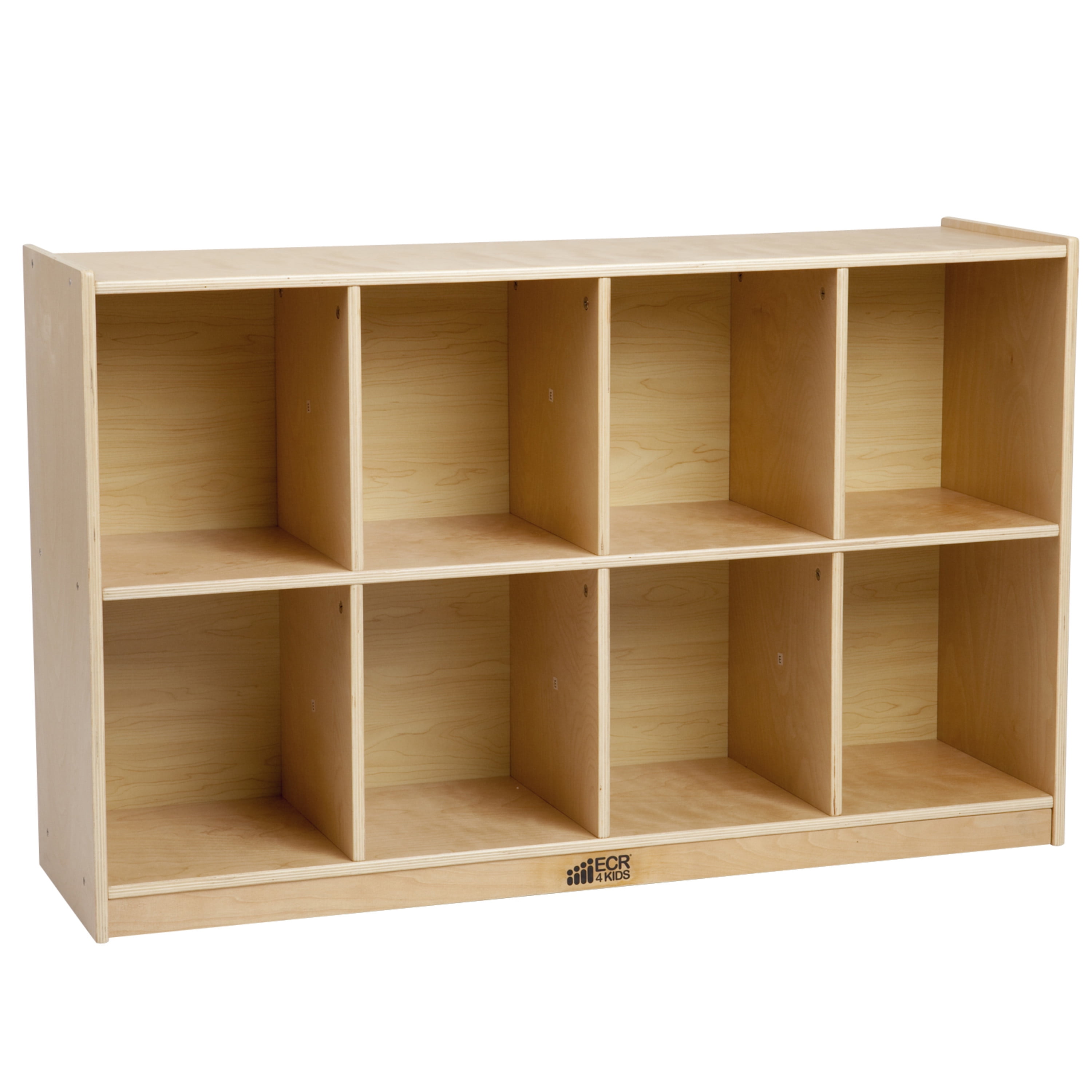 ECR4Kids Birch 8-Compartment School Cubby Storage, Kids Wood Shelf Organizer