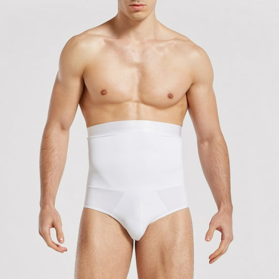 BXINGOHAI Briefs for Men with Fly Pouch Breathable Soft Moisture-Wicking Underwear Today White,M