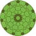 thumbnail image 1 of Ahgly Company Machine Washable Indoor Round Transitional Bright Green Area Rugs, 8' Round, 1 of 7