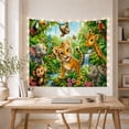 thumbnail image 5 of Cartoon Tiger Cub Jungle Tapestry Wall Hanging, 5 of 7