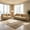 Light Coffee + Chenille + 3 Seat, variant on AUU Classic 2-Piece Modular Sofa Set, 3-Seat Sofa + 2-Seat Loveseat with Flared Arms, Removable Ruffled Pleated Skirt, and Spindle Legs for Living Room
