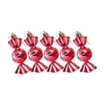 thumbnail image 2 of Electroplated Christmas Ornaments, Candy Hex Star Shape Small Ball Decor for Xmas Tree, 5.3 Inch​​ Red, 2 of 7