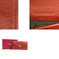thumbnail image 5 of Pre-Owned Salvatore Ferragamo Gancini Leather Long Wallet in Orange Brown, Women's, r10770n, 5 of 5