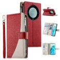 thumbnail image 1 of Funda cartera GANGXUN para Honor Magic 5 Lite , cuero PU con tarjetero, cremallera, correa de mano, soporte y protección 1415°, 1 of 6