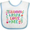 thumbnail image 3 of Inktastic Grammy and Papa Love Me Girls Baby Bib, 3 of 4