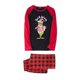 thumbnail image 2 of Conjuntos de pijamas navideños familiares a juego Grinch 2024, pijama de Grinch con parte superior y pantalones de pijama a cuadros, pijama de Grinch para niños y adultos para la familia, Mujer L, 2 of 4